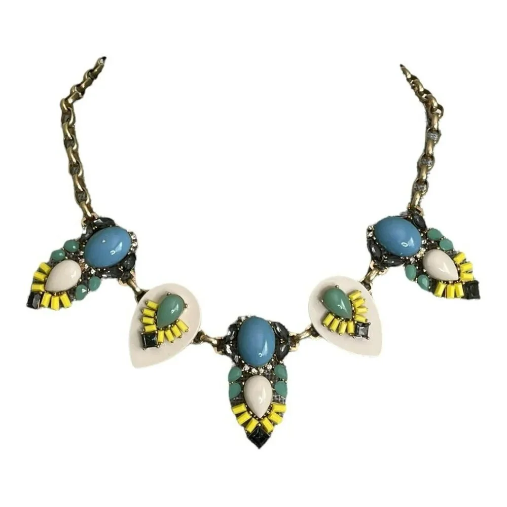 J.Crew Bib Style Statement Necklace Mixed Stone. 💖HP💖 - Picture 6 of 6